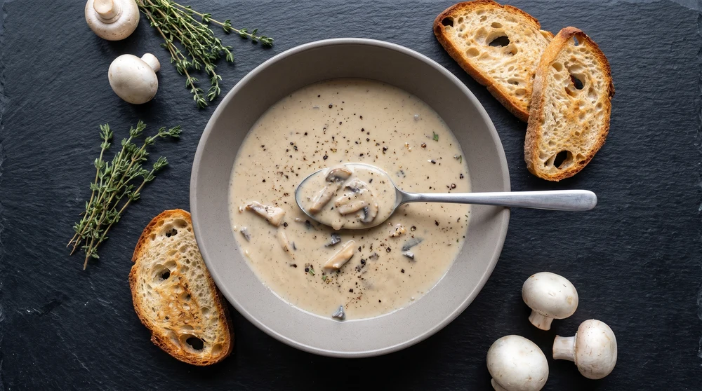 Creamy Blended Mushroom Soup