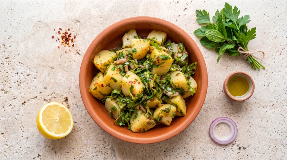 Turkish Potato Salad with Fresh Herbs and Olive Oil