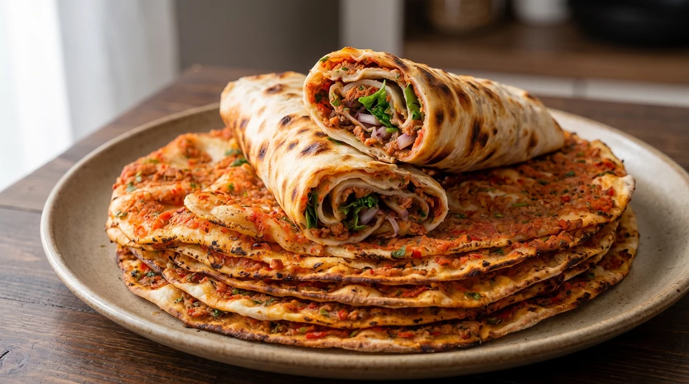 Crispy Turkish Meat Flatbread