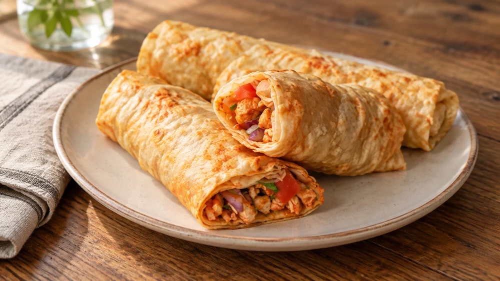 Paprika Chicken Flatbread Wraps